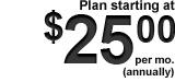 $25.00 per month