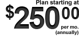 $250.00 per month