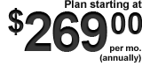 $269.00 per month