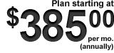 $385.00 per month