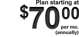 $70.00 per month