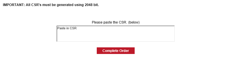 CSR Example to Complete Order Image