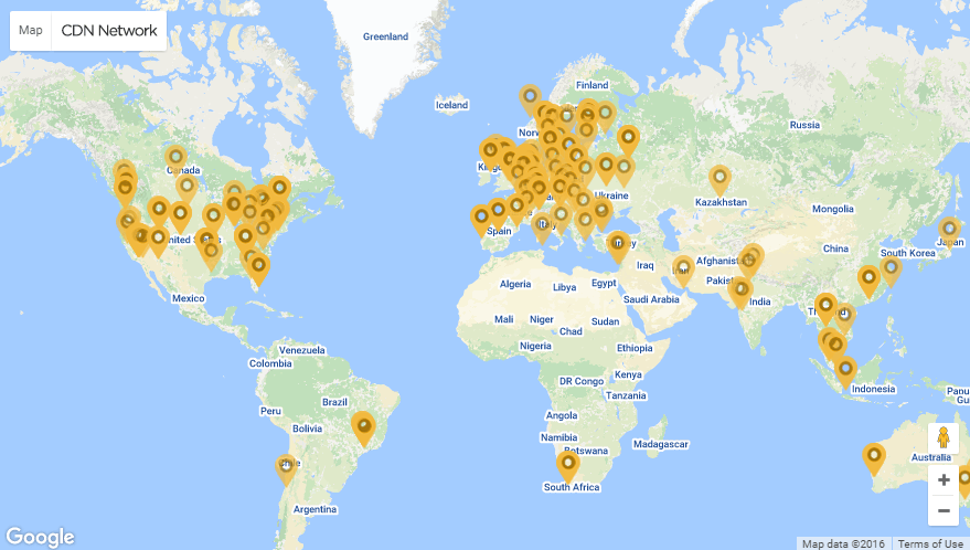 CDN Network Map