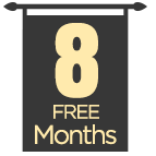 8 FREE Months, after 12 months web hosting.