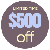 $500 off banner